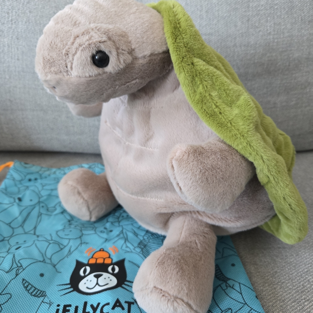Rare Jellycat Timmy Turtle Stuffed Animal: 11" Ultra-Soft Plush W/ Dust Bag USA - Picture 7 of 7